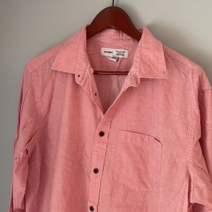 Old Navy The Classic Shirt Regular Fit Pink Dress Shirt